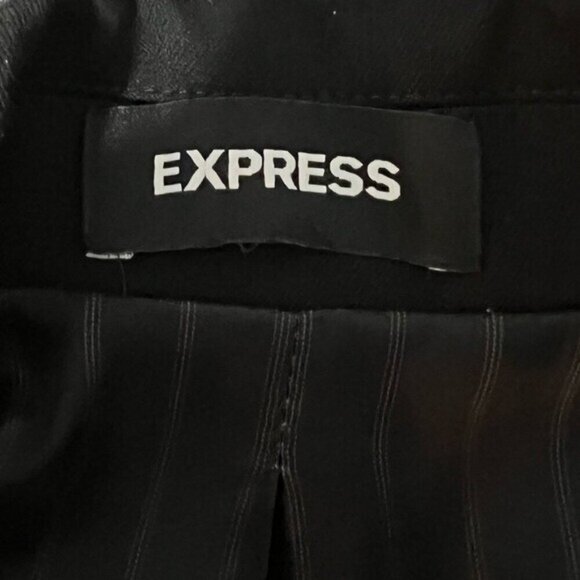 Express Double Breasted Blazer Jacket Black Gold Buttons Office Career 2 - Picture 5 of 7